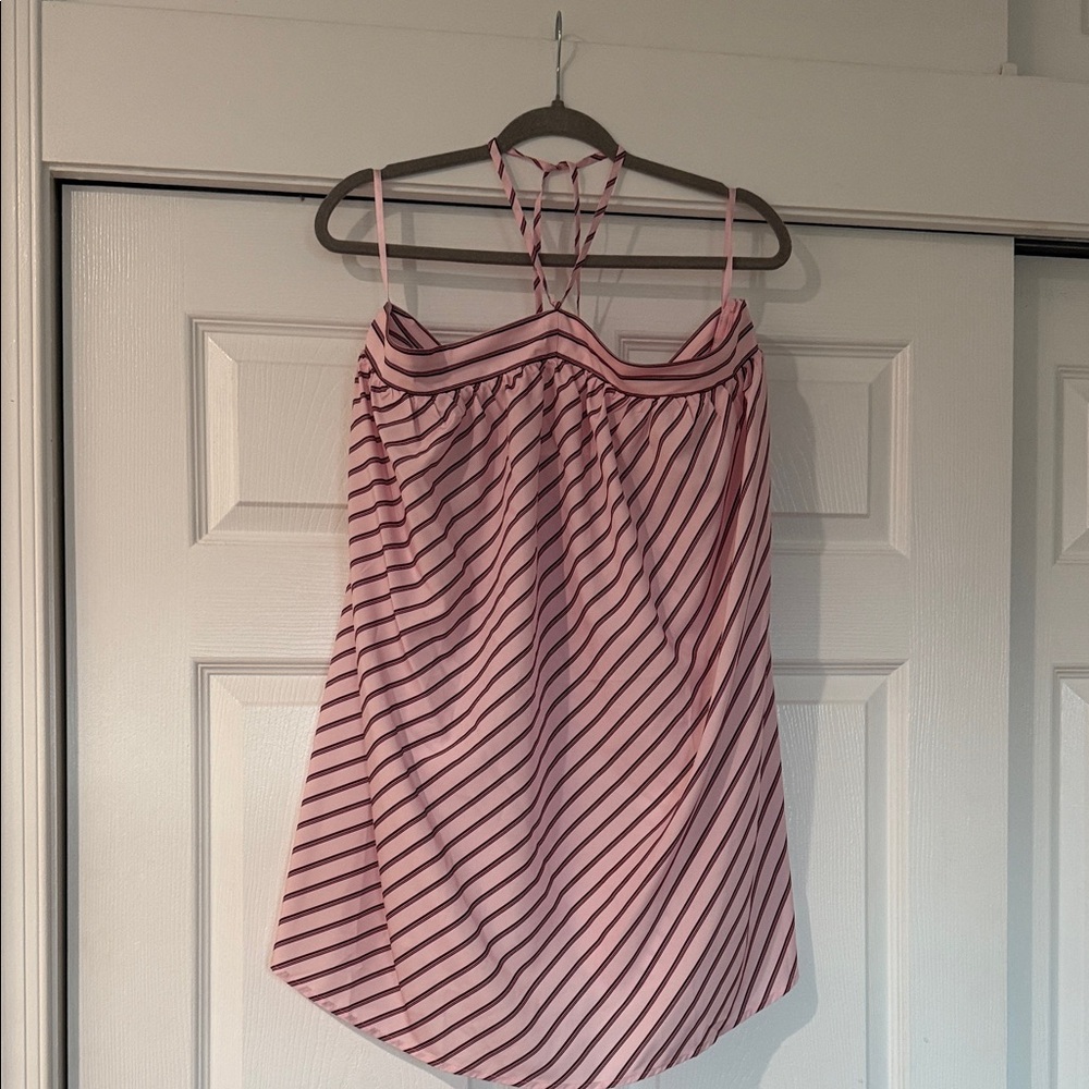 Pink Striped Mini Drress